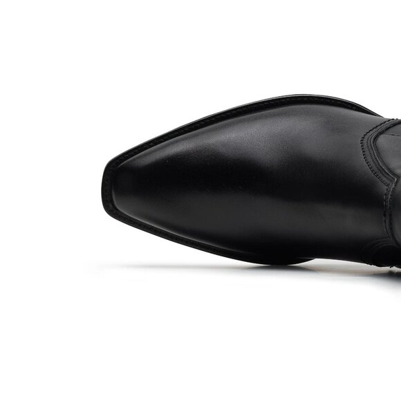 Paul Green Calista Ankle Boots Size 7 Black Leather Low Heel Western NEW $475 - Picture 3 of 16